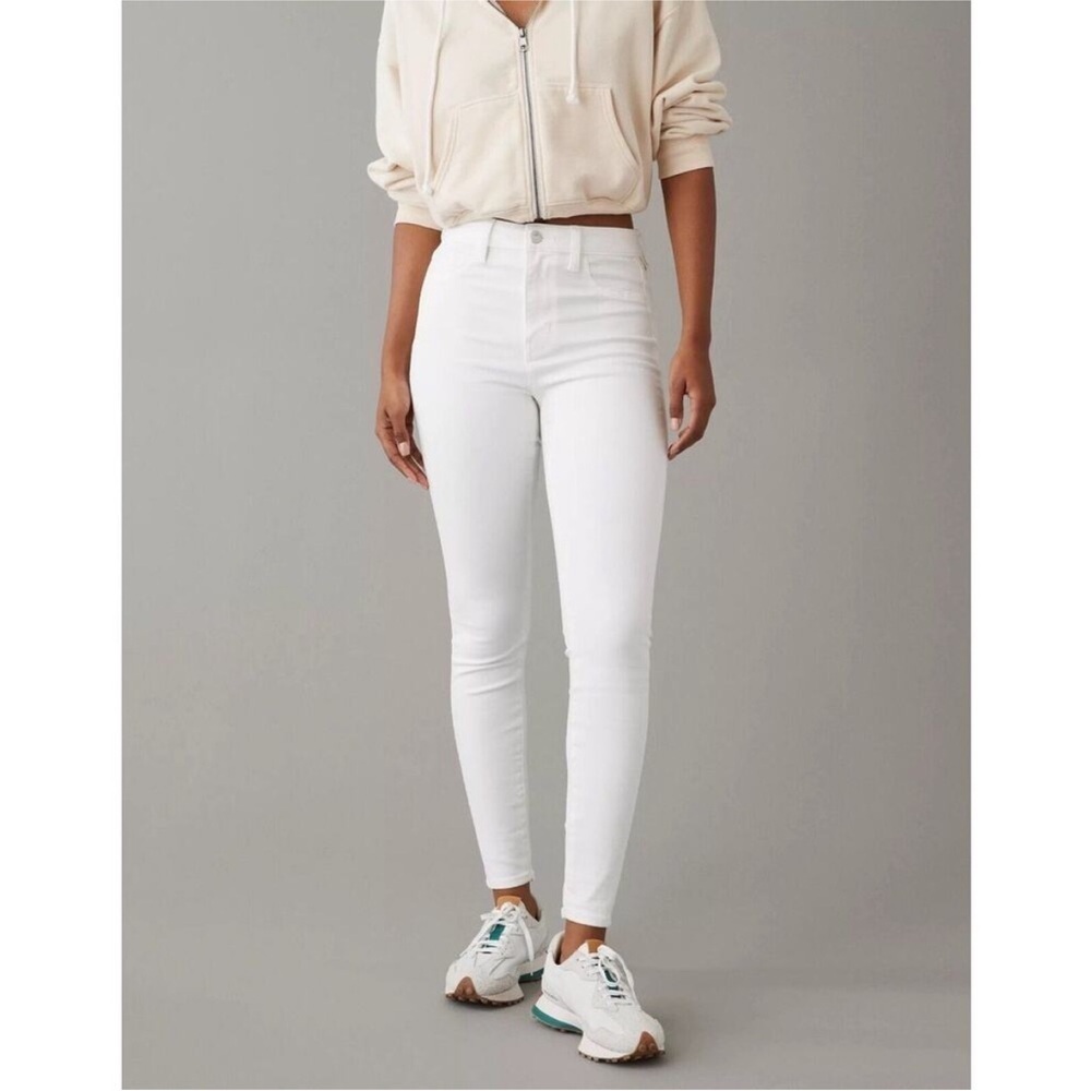American Eagle Curvy Hi-Rise Jegging White Size 18